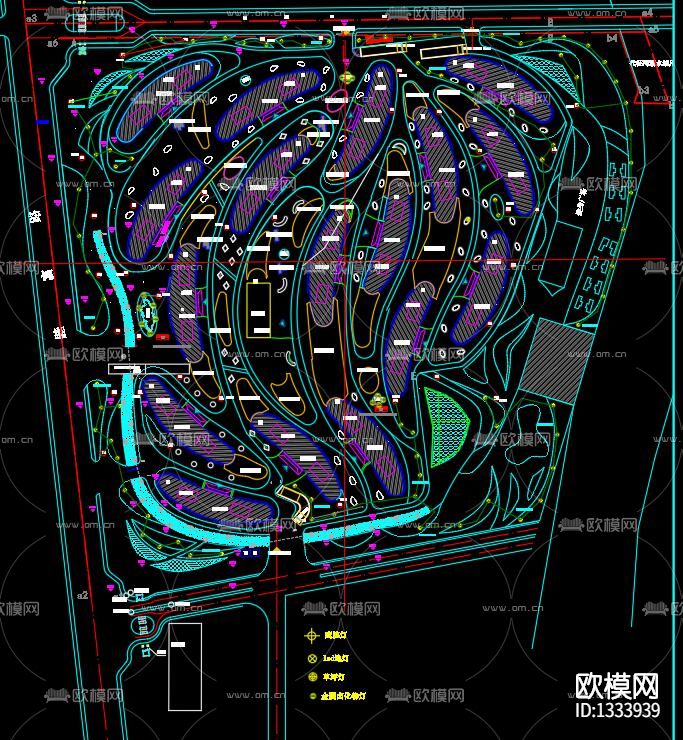 大型园区室外照明全套图纸下载（渲染图2）