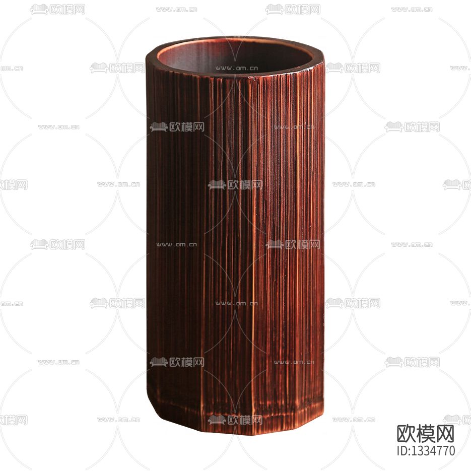 新中式复古竹筒花器下载