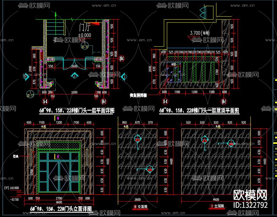 公馆门头图纸下载（渲染图1）