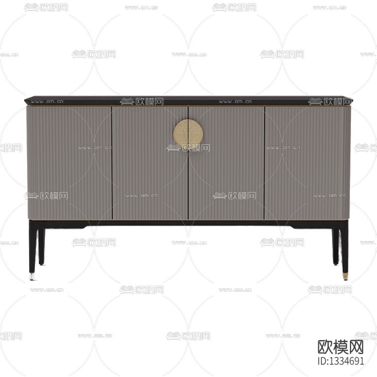 新中式轻奢实木边柜下载