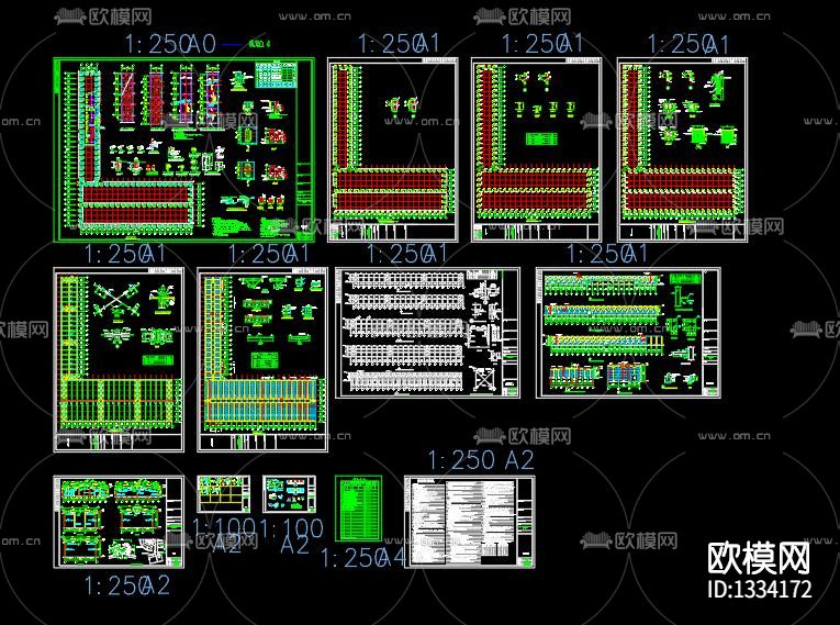 木业公司刨花板车间钢结构施工图下载（渲染图2）
