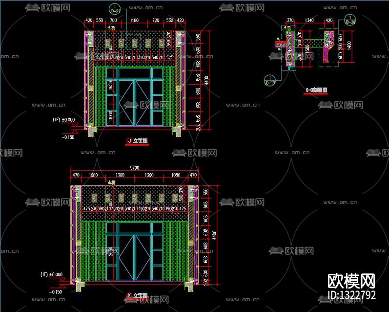 公馆门头图纸下载（渲染图8）
