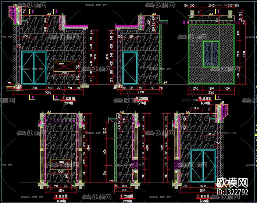 公馆门头图纸下载（渲染图6）