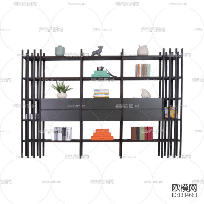 北欧简约实木书架下载