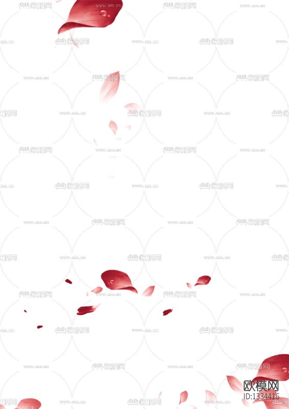 新中式花瓣壁饰下载