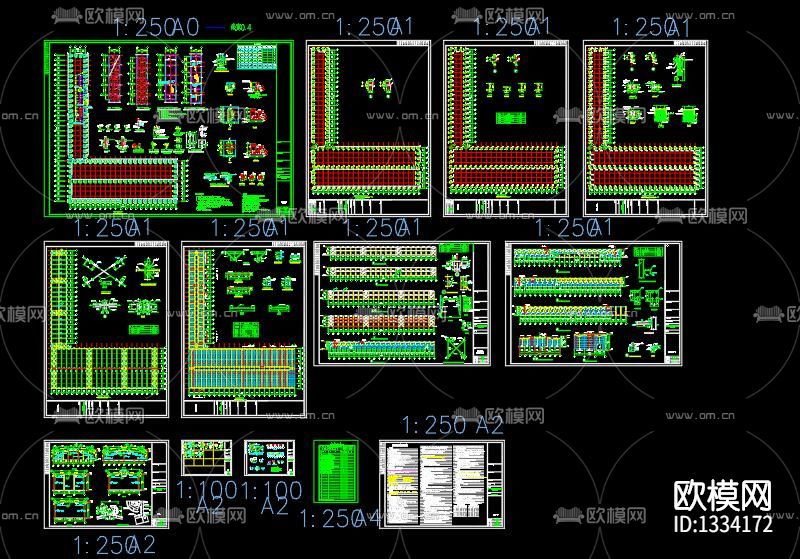 木业公司刨花板车间钢结构施工图下载（渲染图9）