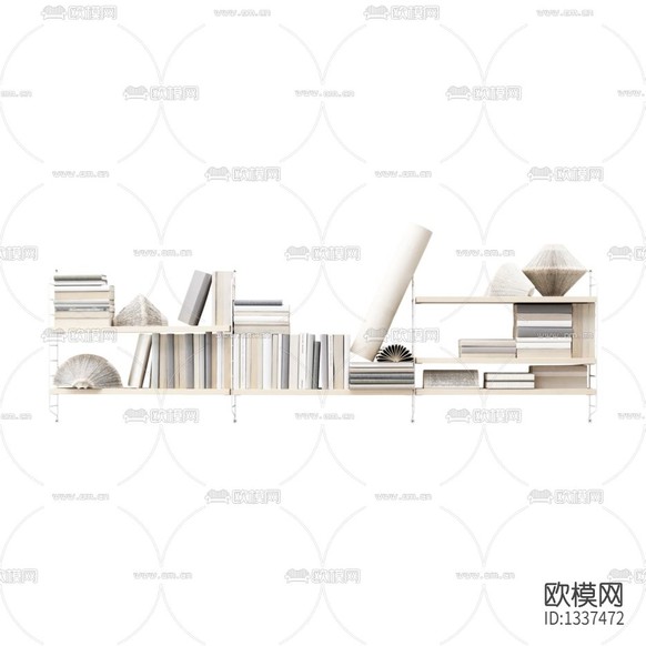 北欧简约实木铁艺书架下载