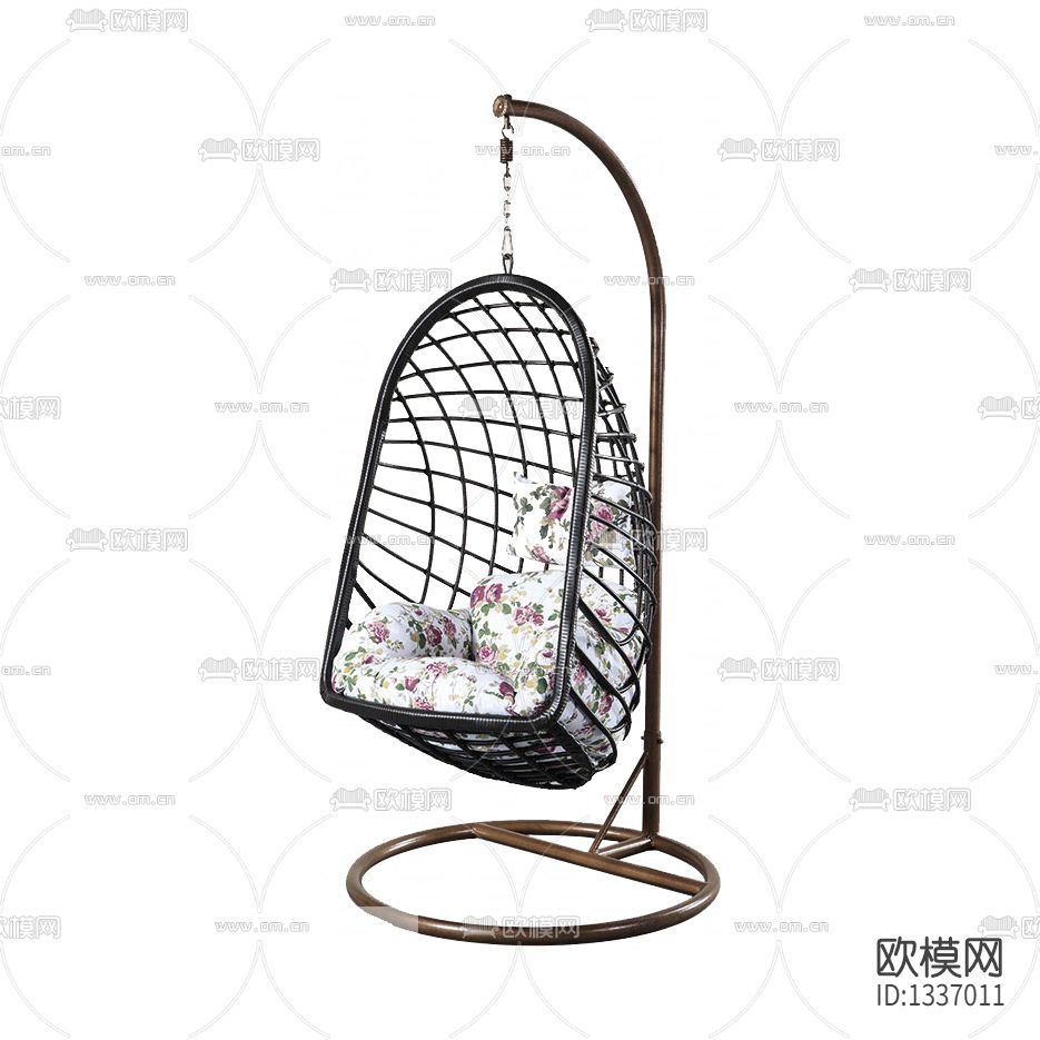 北欧简约藤编吊椅