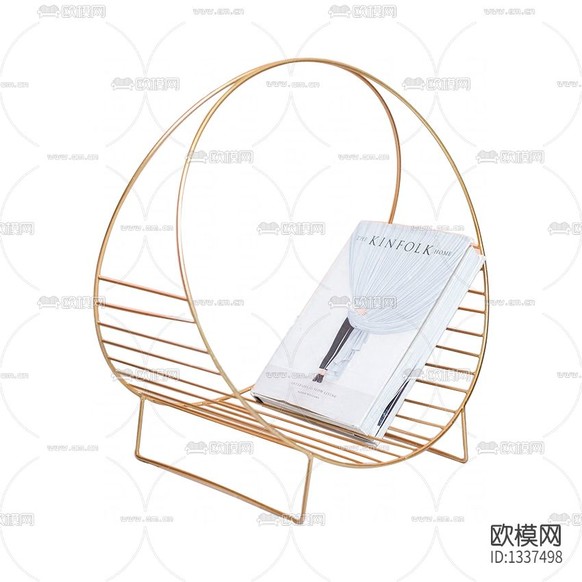 現(xiàn)代極簡鐵藝書架下載