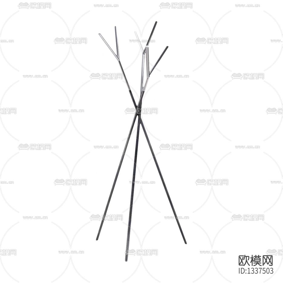 现代极简金属衣帽架下载