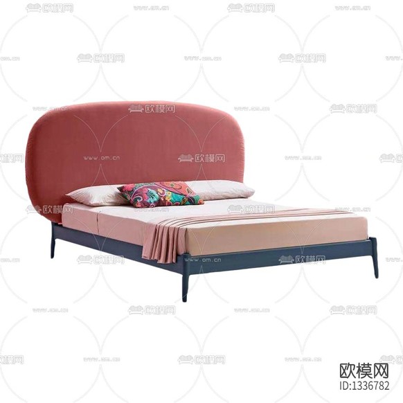 北歐極簡(jiǎn)布藝雙人床下載