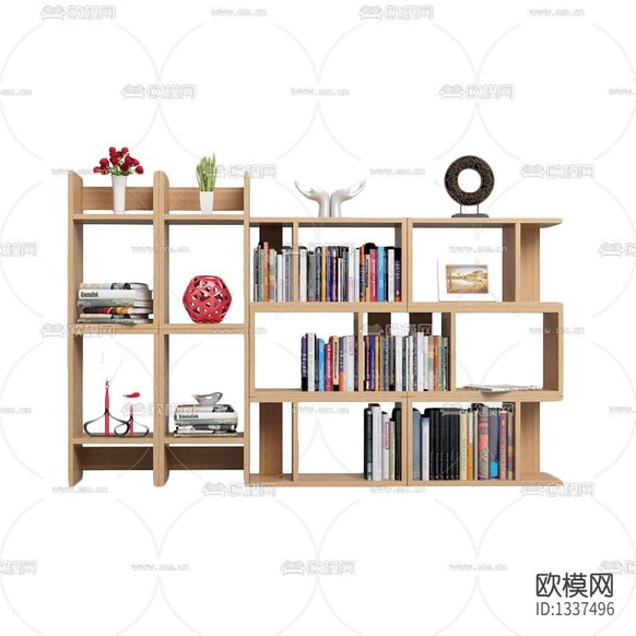 北欧简约实木书架下载