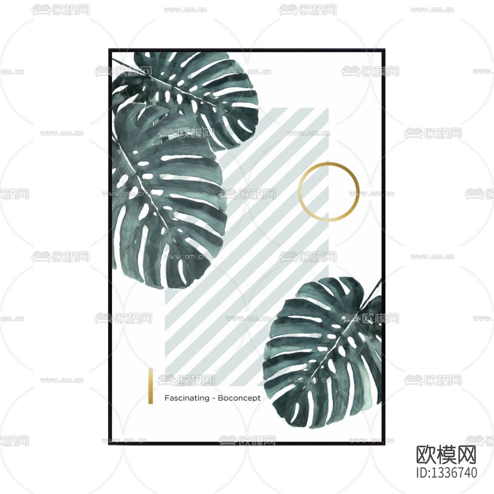 北欧简约绿植装饰画下载