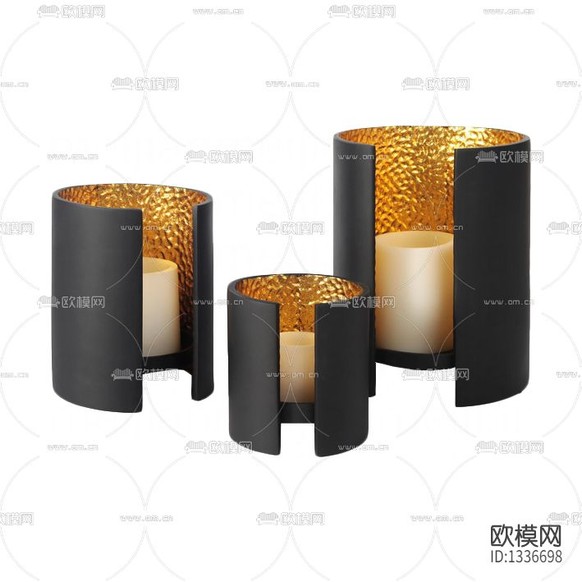 现代轻奢金属烛台下载