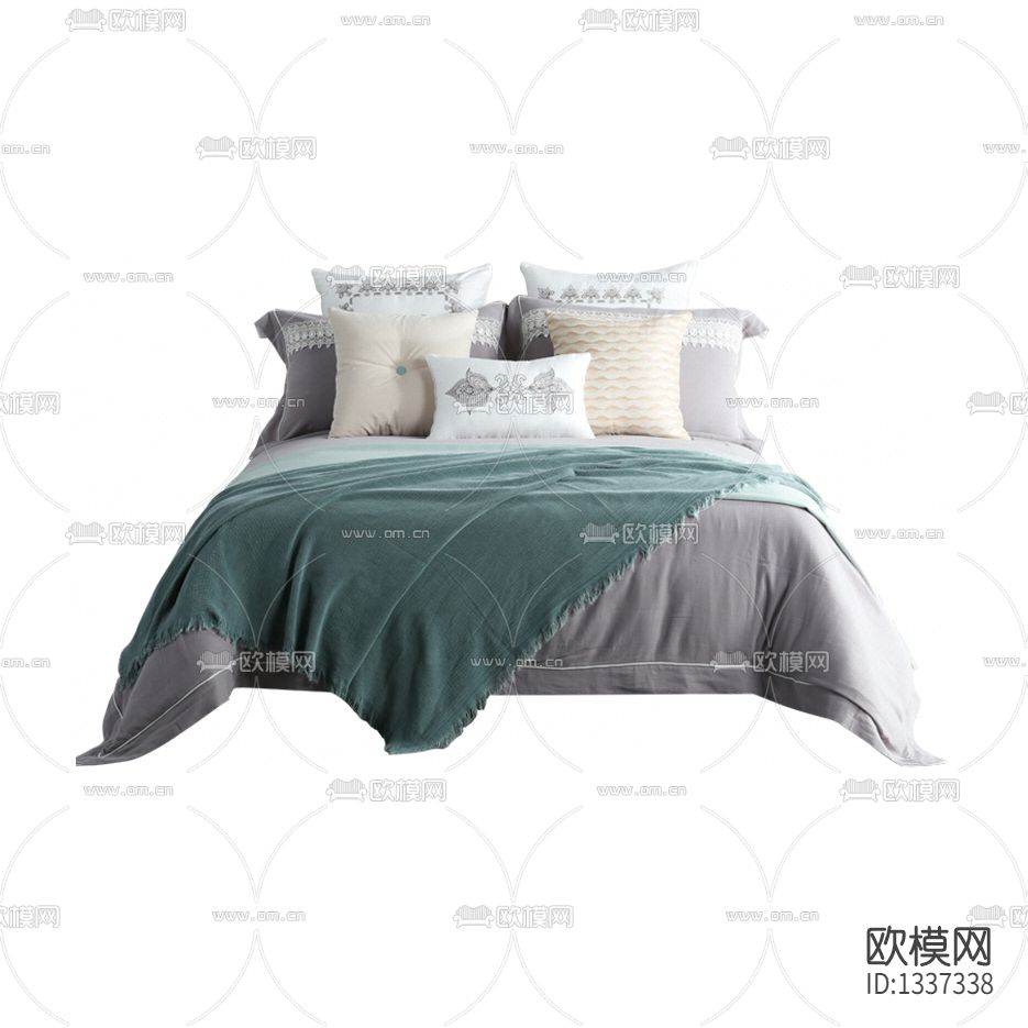 现代简约布艺床品下载