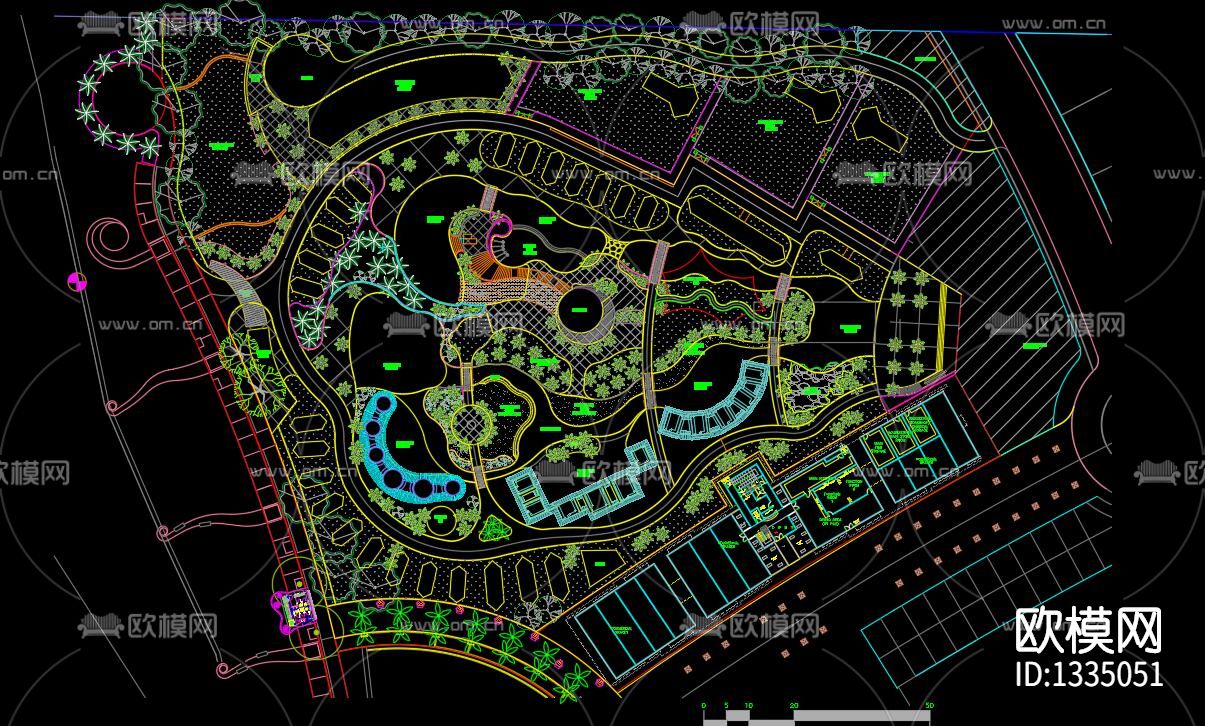 某风景区规划cad施工图下载（渲染图5）