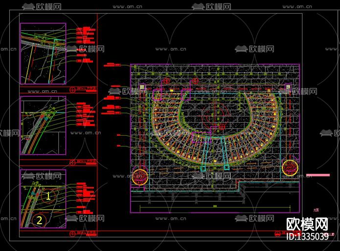 别墅楼梯cad节点图下载（渲染图10）
