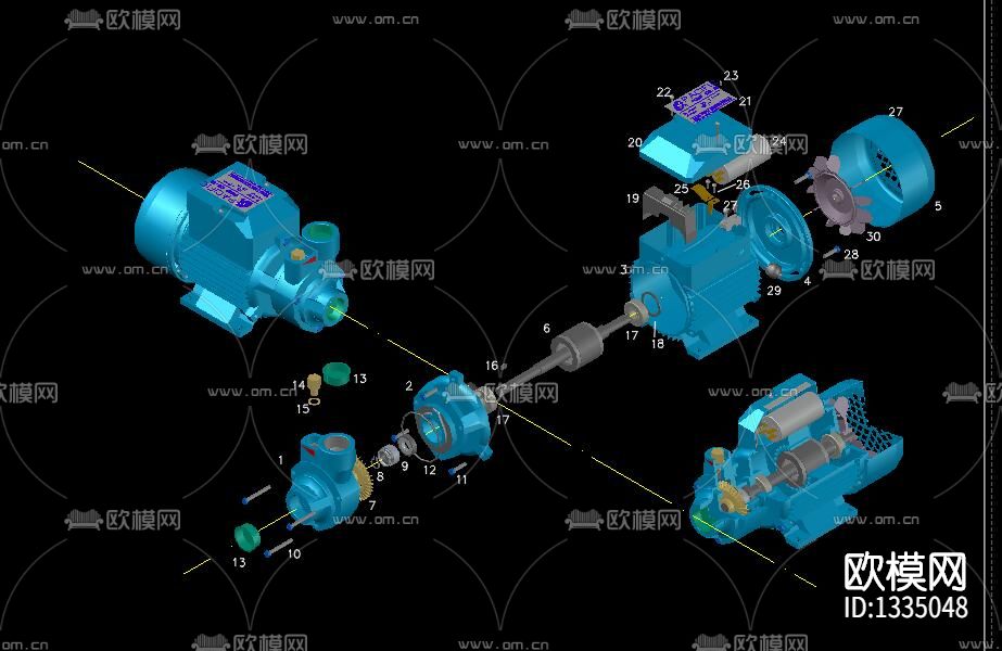 水利机电cad图库下载（渲染图2）