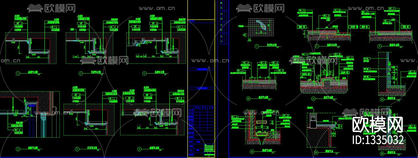美式家装cad施工图下载（渲染图4）
