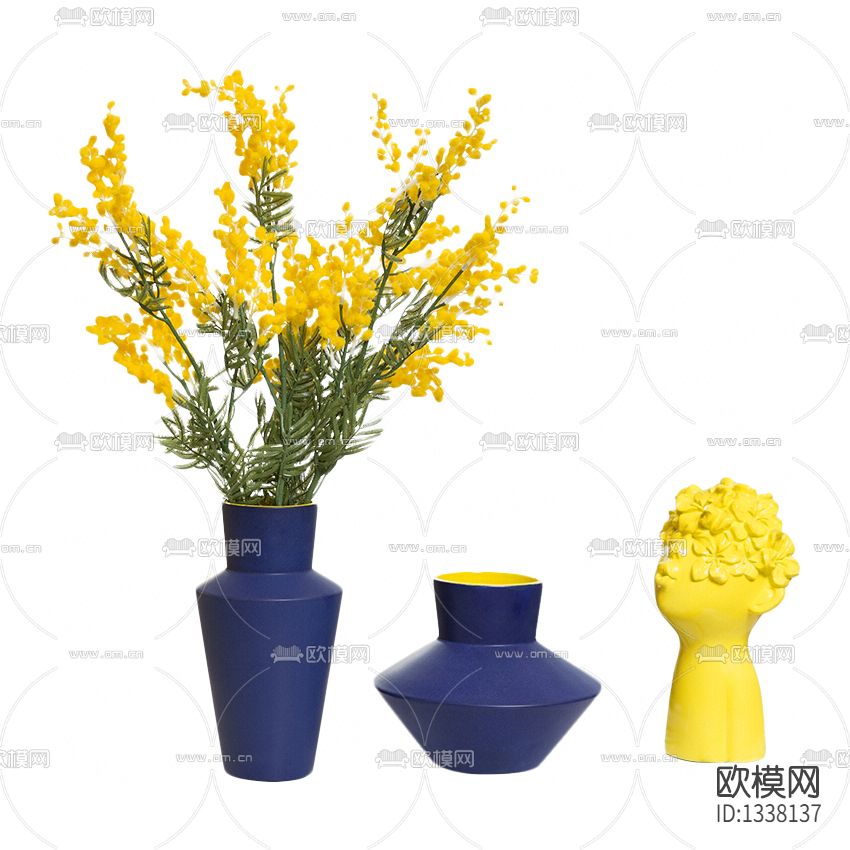 现代极简纯色陶瓷花瓶摆放花艺下载