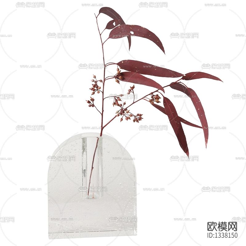 现代极简透明玻璃花瓶摆放花艺下载