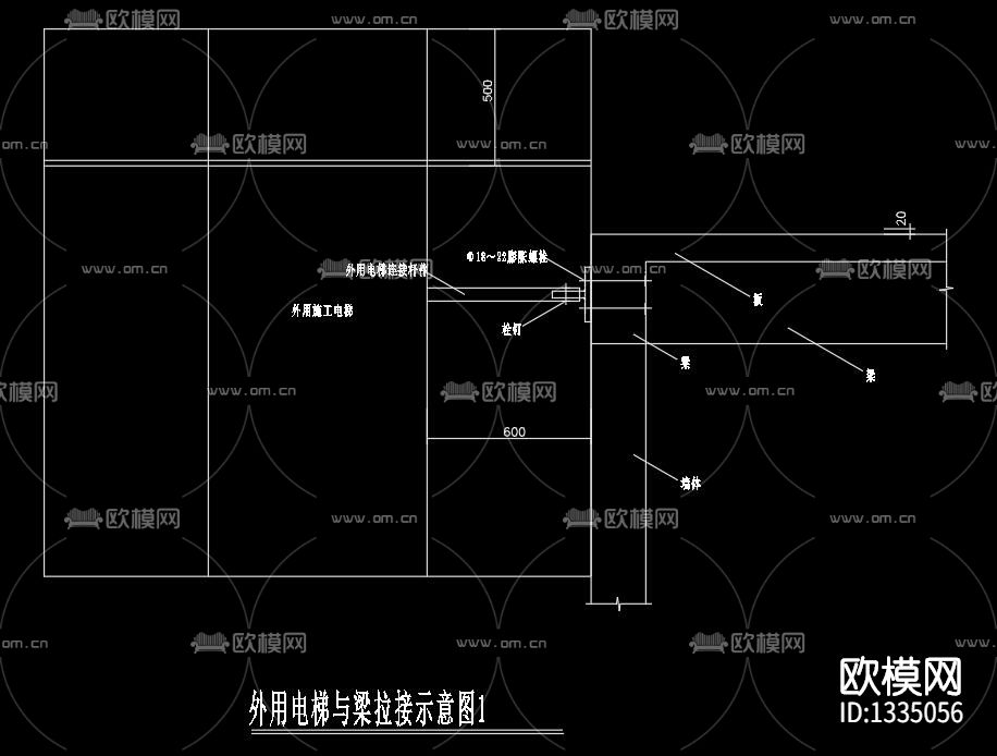 各种塔吊cad节点图下载（渲染图10）