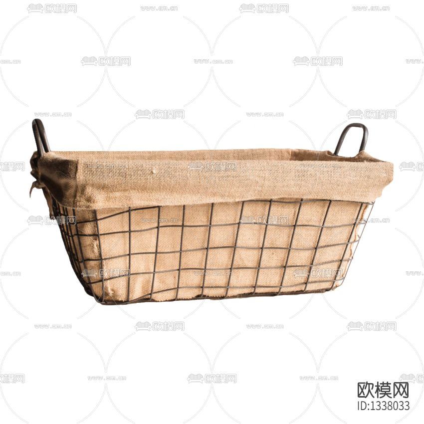 北欧简约布艺金属收纳篮下载