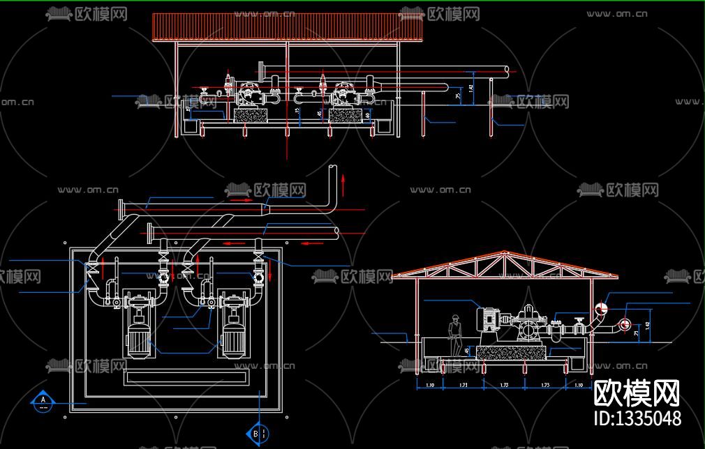 水利机电cad图库下载（渲染图4）