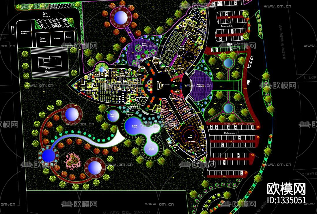 某风景区规划cad施工图下载（渲染图10）