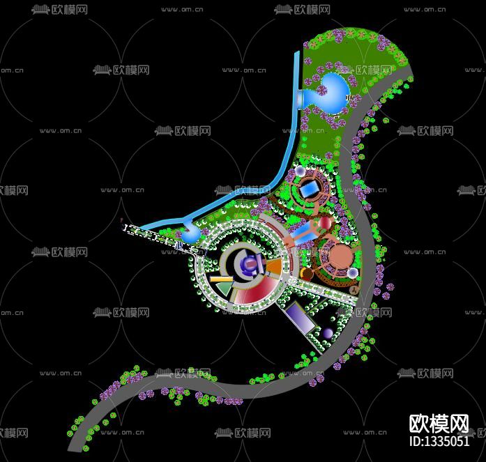 某风景区规划cad施工图下载（渲染图4）