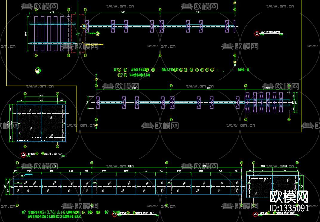 铁艺文化长廊节点大样下载（渲染图2）