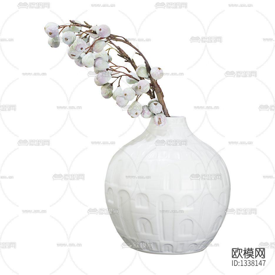 新中式禅意陶瓷花瓶摆放花艺下载