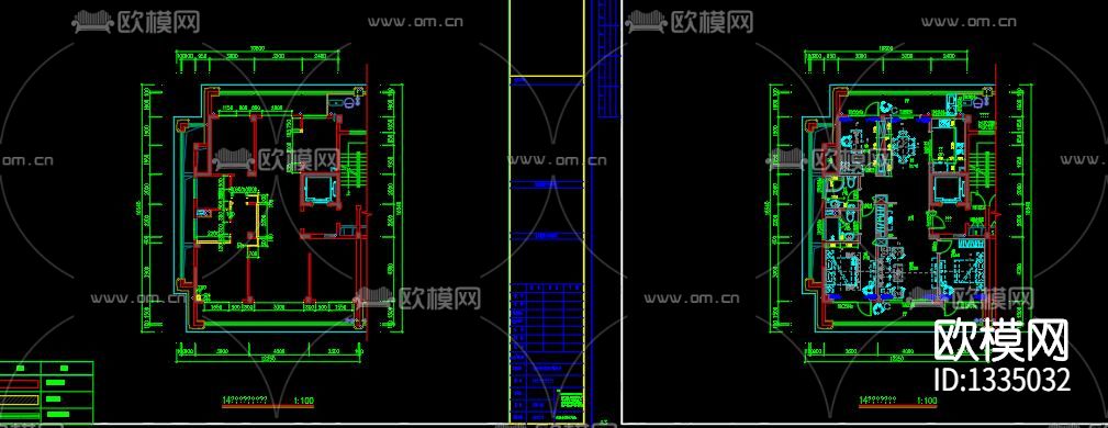 美式家装cad施工图下载（渲染图8）