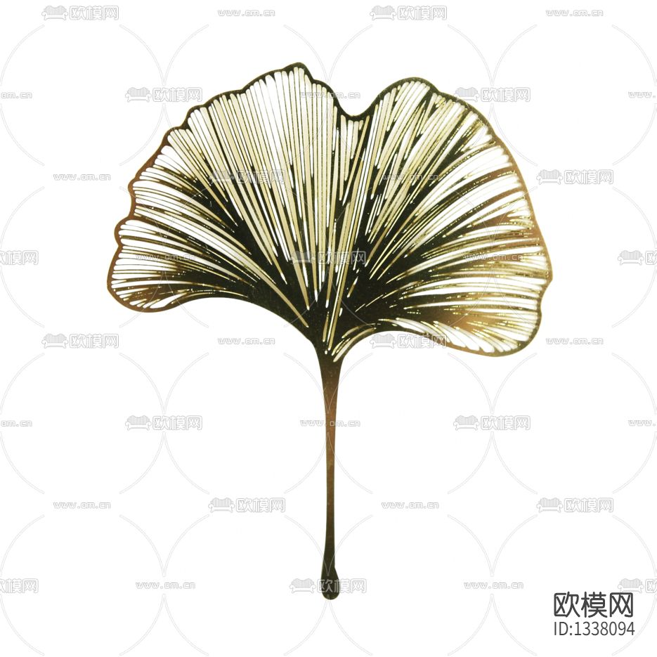 现代轻奢金属树叶书签