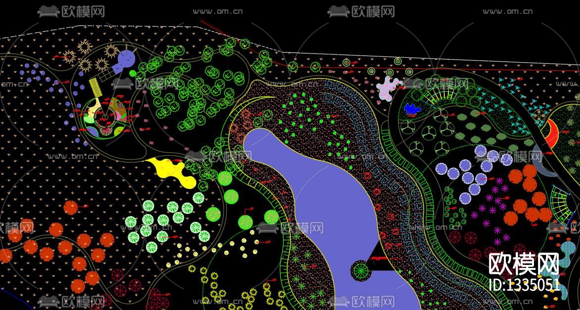 某风景区规划cad施工图下载（渲染图7）