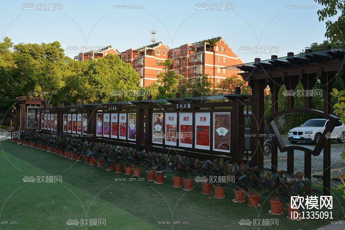 铁艺文化长廊节点大样下载（渲染图1）