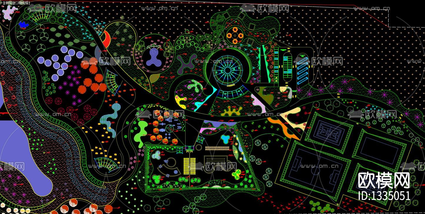某风景区规划cad施工图下载（渲染图8）