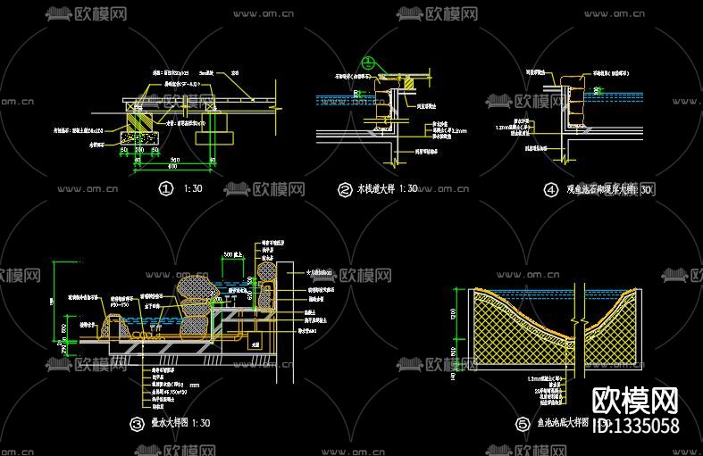 办公楼屋顶花园cad施工图下载（渲染图9）