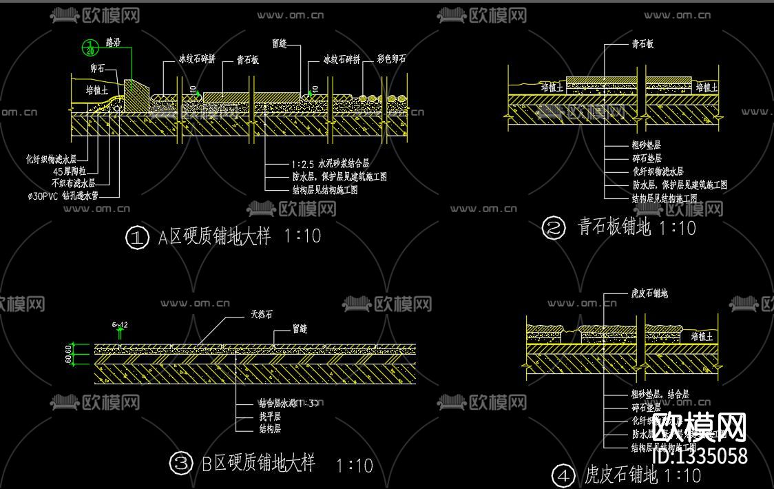 办公楼屋顶花园cad施工图下载（渲染图2）