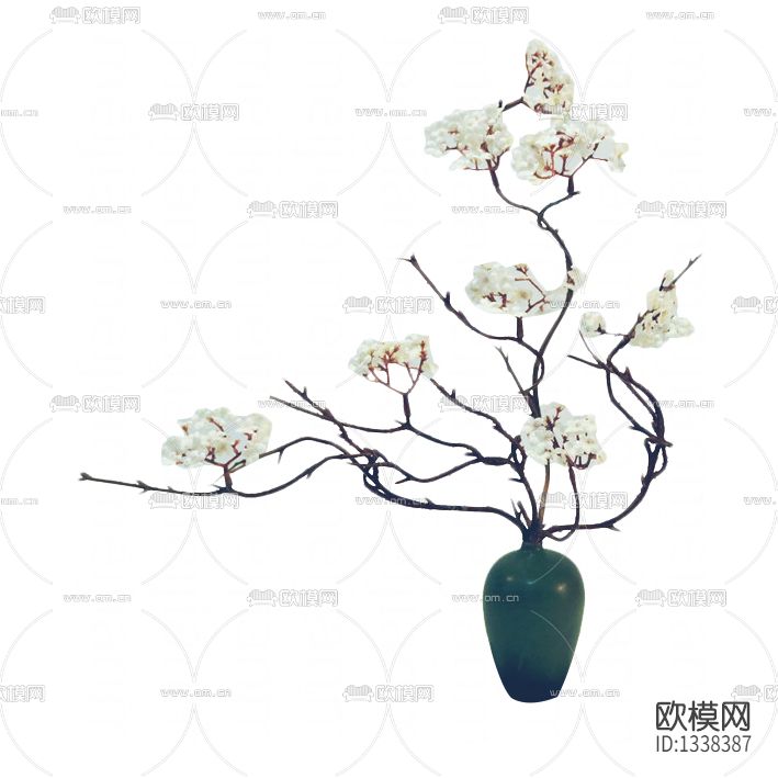 新中式禅意陶瓷花瓶摆放花艺下载