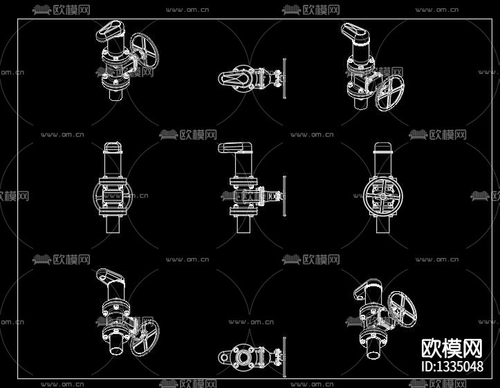 水利机电cad图库下载（渲染图1）