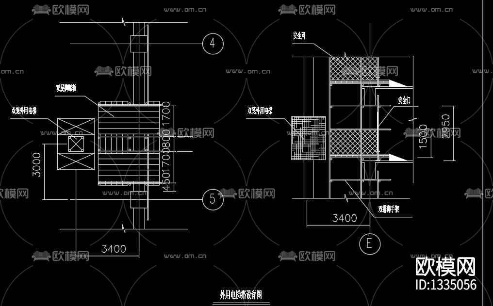 各种塔吊cad节点图下载（渲染图9）