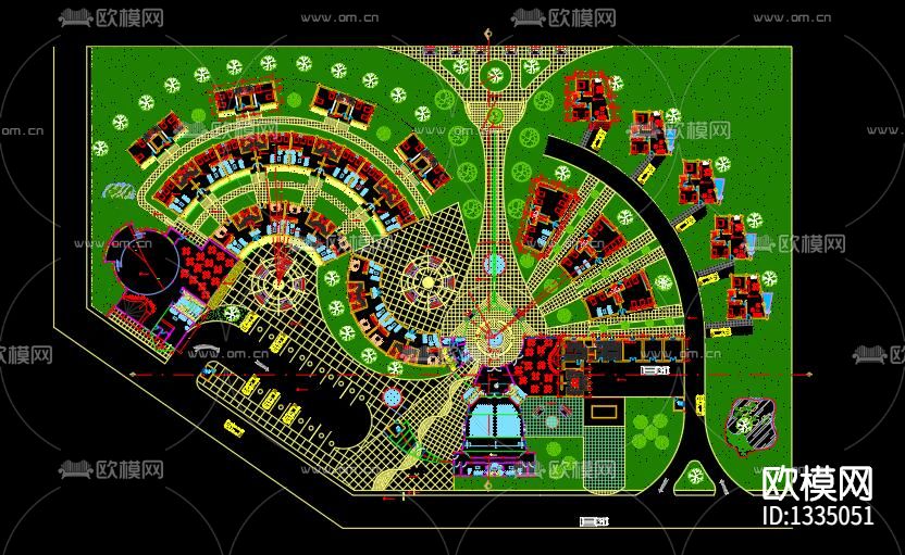某风景区规划cad施工图下载（渲染图2）