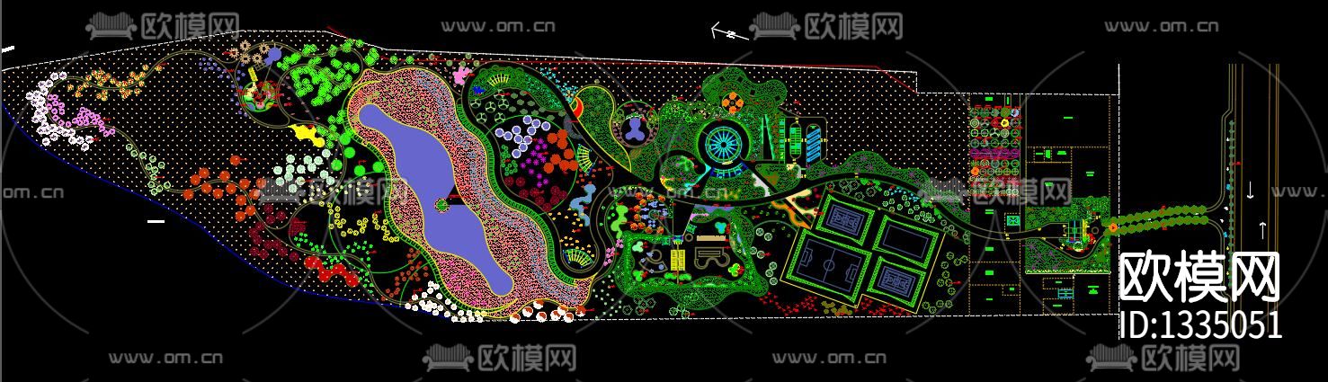 某风景区规划cad施工图下载（渲染图6）