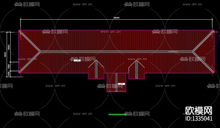 二层办公楼cad施工图下载（渲染图5）