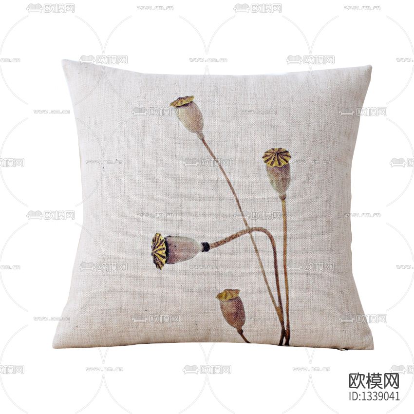 新中式简约布艺抱枕下载