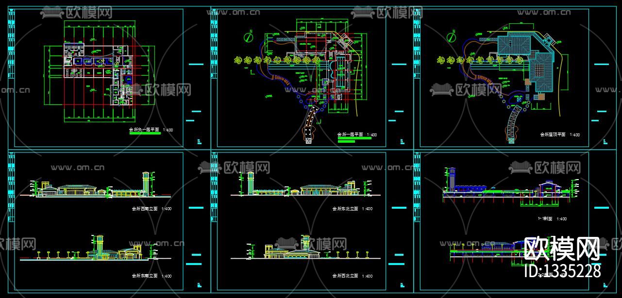 欧式会所cad施工图下载（渲染图10）