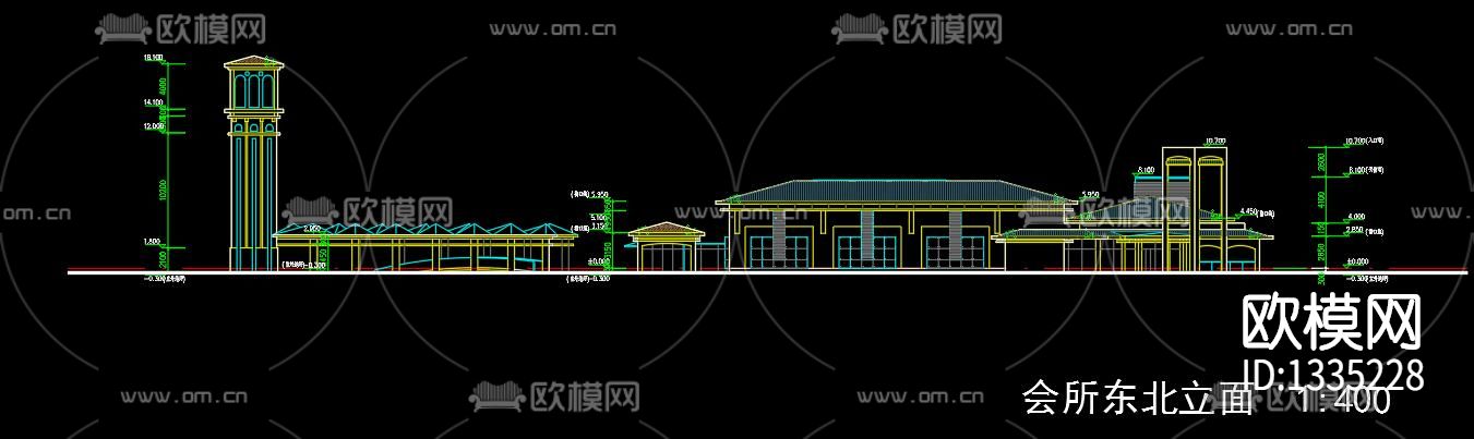 欧式会所cad施工图下载（渲染图8）