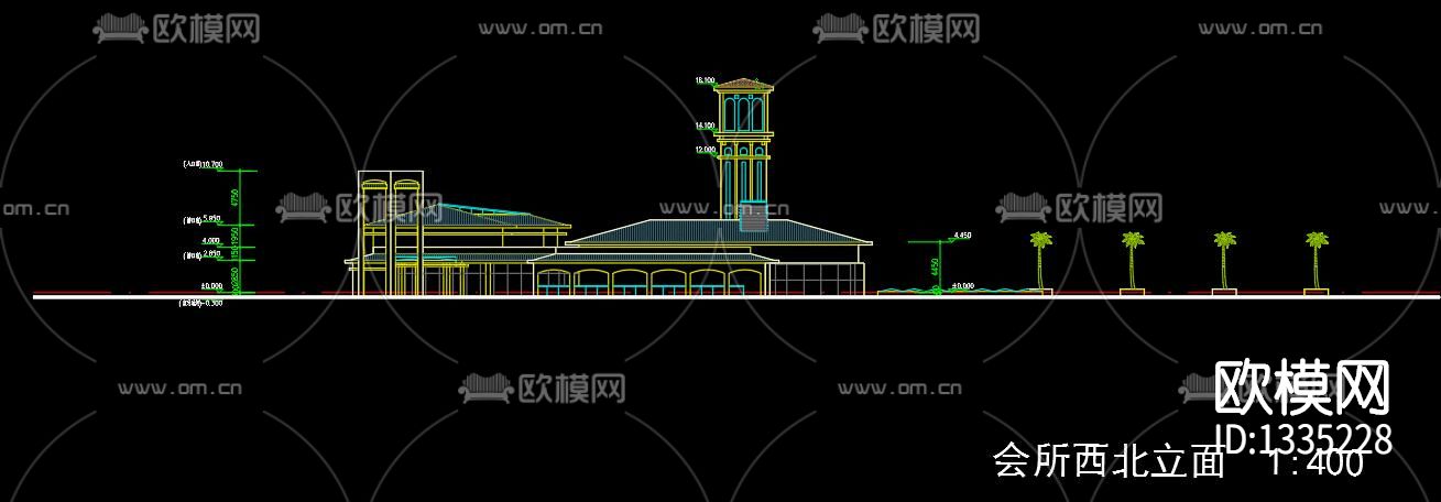欧式会所cad施工图下载（渲染图7）