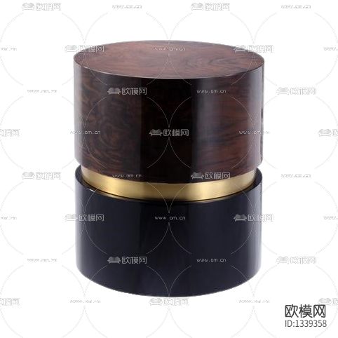 现代轻奢实木金属圆形边几下载